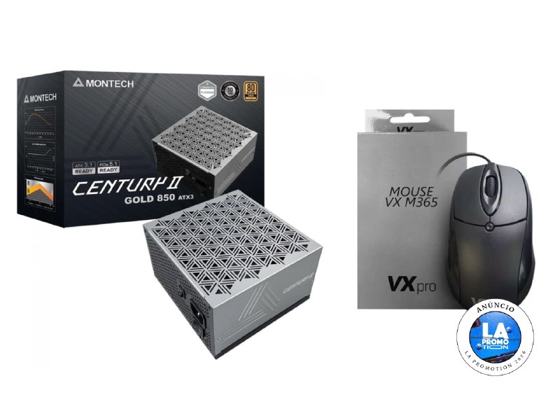 🔥 Fonte Montech Century Ii 850W, 80 Plus Gold, 
