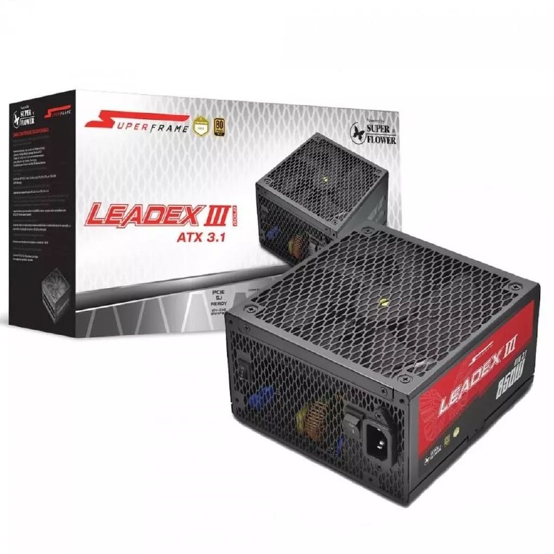 ➡️ Fonte ISuper Flower Leadex III 850W, 80 Pl